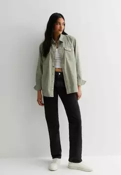 Блузка-рубашка New Look, цвет khaki