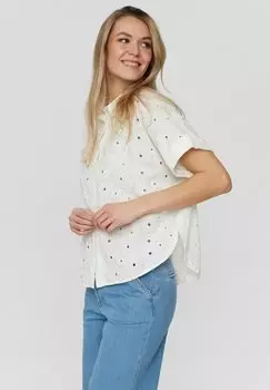 Блузка-рубашка NUKARI Nmph, цвет cloud dancer