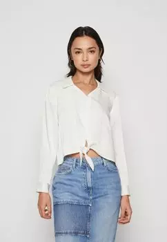 Блузка-рубашка ONLKIKI SAKA LIFE KNOT SHIRT ONLY Petite, цвет cloud dancer