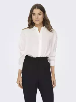 Блузка-рубашка ONLY "ONLIRIS L/S MODAL SHIRT LIFE NOOS WVN", цвет Cloud Dancer