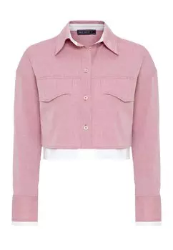 Блузка-рубашка Oversize Crop Shirt Felix Hardy, красная