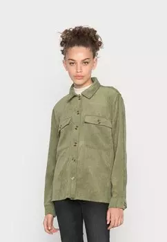 Блузка-рубашка PCEFFI Pieces, цвет olivine