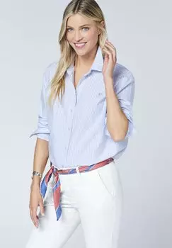 Блузка-рубашка Polo Sylt, голубой/белый