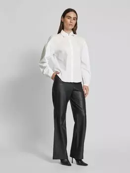 Блузка-рубашка прямого кроя с этикеткой, модель «Барби» BOSS Orange, белый