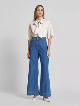 Блузка-рубашка прямого кроя с бантом, модель «LANA JUNO» Selected Femme, кремовый