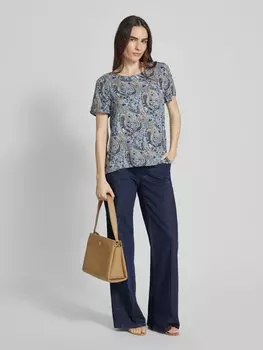 Блузка-рубашка прямого кроя с круглым вырезом, модель «PIANNA» Soyaconcept, светло-голубой