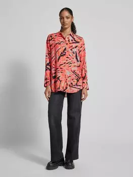 Блузка-рубашка прямого кроя с манжетами Smith and Soul, розовый