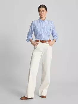 Блузка-рубашка прямого кроя с нагрудными карманами, модель «RIMNAN» Lauren Ralph Lauren, светло-голубой