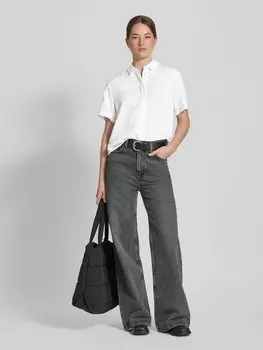 Блузка-рубашка прямого кроя с отложным воротником, модель «MINA» Samse Samse, белый