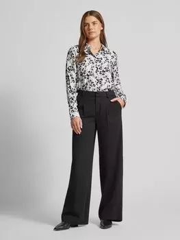 Блузка-рубашка прямого кроя с разделительными швами, модель «VALOR» ICHI, светло-серый