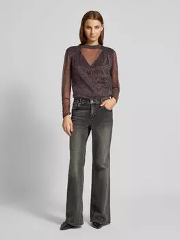 Блузка-рубашка прямого кроя с воротником-стойкой Scotch & Soda, бордовый