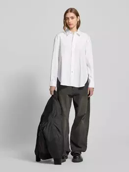 Блузка-рубашка прямого кроя с вышитым логотипом G-Star Raw, белый