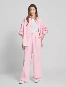 Блузка-рубашка прямого кроя со спущенными плечами VILLA SOPHIE, розовый