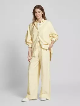 Блузка-рубашка прямого кроя со спущенными плечами VILLA SOPHIE, светло-желтый