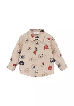 Блузка-рубашка REGULAR MIT ALLOVER PRINT s.Oliver, цвет beige