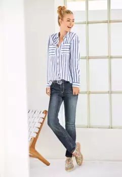 Блузка-рубашка RICK CARDONA by Heine, бежевый