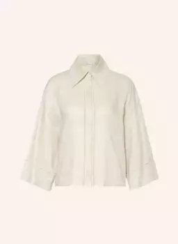 Блузка-рубашка robinia из льна с рукавами 3/4 Maxmara Leisure, экрю