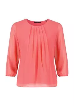 Блузка-рубашка, рукав 3/4, рюши, женская zero, цвет Porcelain