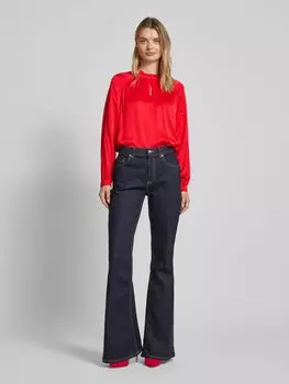 Блузка-рубашка с эластичными манжетами Milano Italy, красный