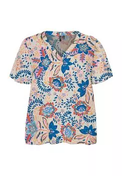 Блузка-рубашка с цветочным принтом для женщин VERO MODA, цвет Silver