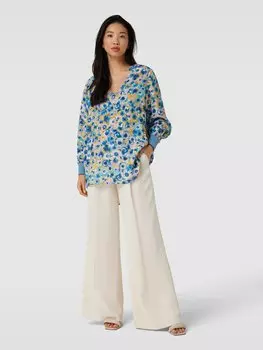 Блузка-рубашка с цветочным узором Rich & Royal, синий