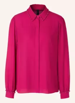 Блузка-рубашка с декоративными бусинами Marc Cain, фуксия
