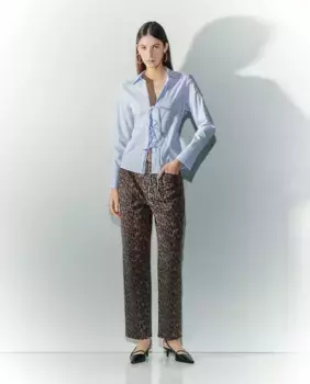 Блузка-рубашка с длинным рукавом и завязками Tintoretto, светло-голубой