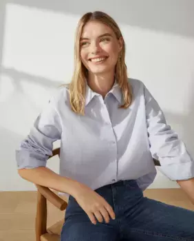 Блузка-рубашка с длинными рукавами Southern Cotton, синий