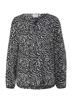 Блузка-рубашка, с длинными рукавами, женская comma, CASUAL IDENTITY, цвет Grey Black