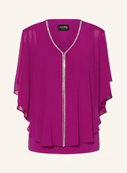 Блузка-Рубашка с драгоценными камнями Joseph Ribkoff Signature, фуксия