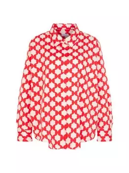 Блузка-Рубашка с геометрическими узорами Seidensticker, красный