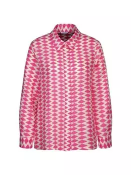 Блузка-Рубашка с геометрическими узорами Seidensticker, розовый