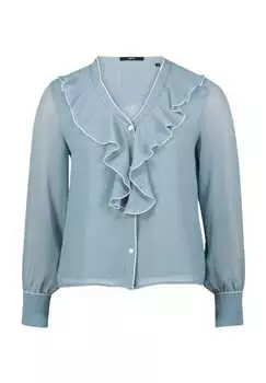 Блузка-Рубашка с кантом и оборками Zero, цвет 8486 citadel