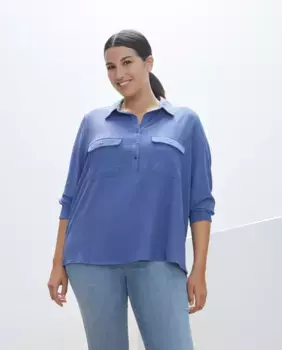 Блузка-рубашка с карманами Couchel, цвет 400 Azul
