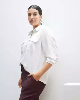 Блузка-рубашка с карманами Couchel, цвет Blanco Roto