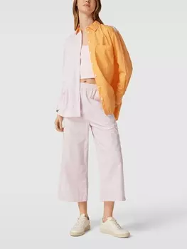 Блузка-рубашка с контрастной вставкой Jake*s Casual, абрикос