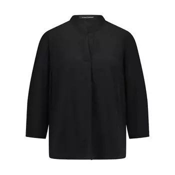 Блузка рубашка с коротким воротником стойкой Luisa Cerano, черный