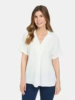 Блузка-Рубашка с короткими рукавами Gerry Weber, белый