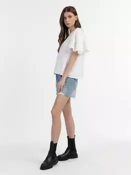 Блузка-Рубашка с кружевом Dreimaster, белый