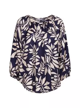 Блузка-Рубашка с листьями Seidensticker, синий