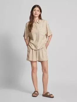 Блузка-рубашка с нагрудным карманом модель «ESVA» Sisters Point, песочный