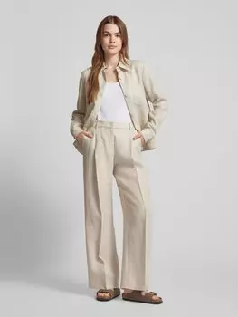 Блузка-рубашка с нагрудным карманом модель 'RODAS' Mango, бежевый