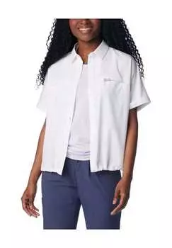 Блузка-Рубашка с нагрудными карманами Columbia, белый