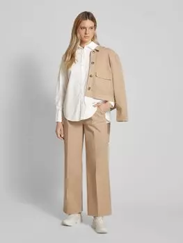 Блузка-рубашка с накладным нагрудным карманом модель «Футани» OPUS, белый