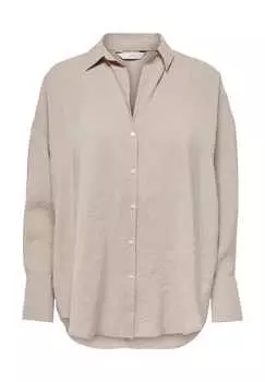 Блузка-Рубашка с отложным воротником Only, серебряный