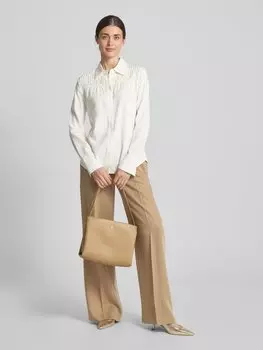 Блузка-рубашка с планкой на пуговицах Christian Berg Woman Selection, экрю