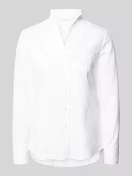 Блузка-рубашка с планкой на пуговицах ETERNA, белый