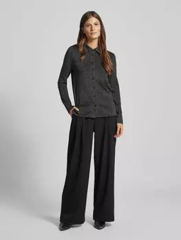 Блузка-рубашка с планкой на пуговицах Mango, антрацит