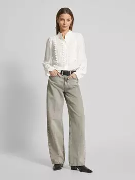 Блузка-рубашка с планкой на пуговицах модель «Ариэль» LOLLYS LAUNDRY, белый