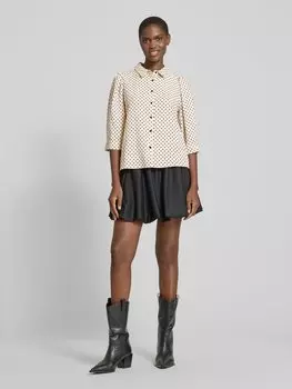 Блузка-рубашка с планкой на пуговицах, модель «Боно» LOLLYS LAUNDRY, экрю